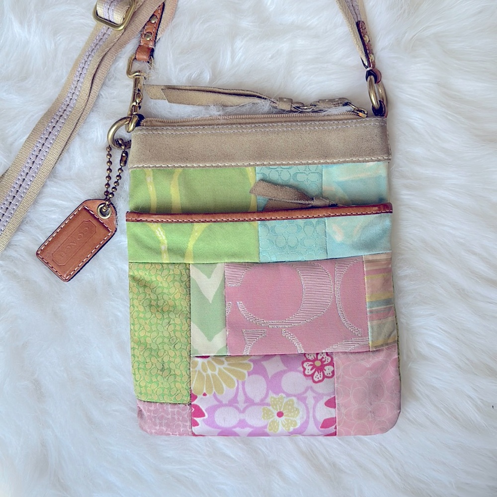 Coach Hampton Pastel Patchwork Crossbody Bag